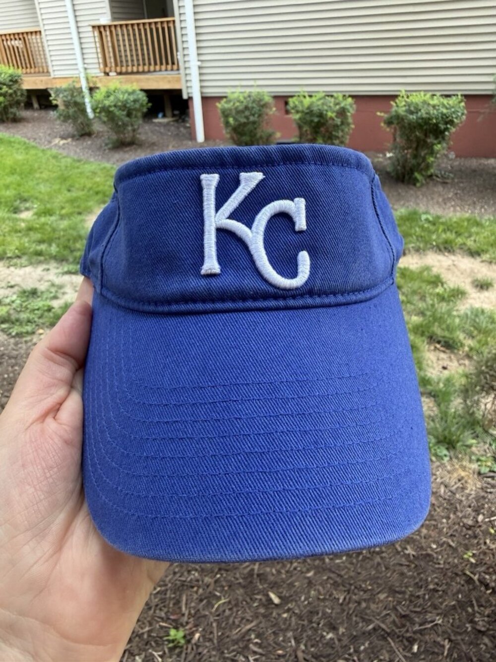 '48 Kansas City Royals embroidered KC blue visor adjustable tenniscore golf